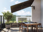 Umbrosa Sonnenschirm für den Balkon mit Wandbefestigung. (Paraflex)