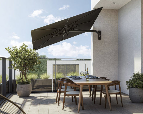 Umbrosa Sonnenschirm kaufen Paraflex Wandmontage - für Gastronomie und privat