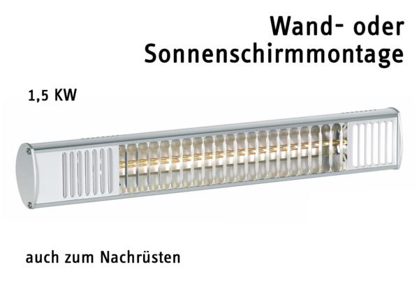 Infrarot Wärmestrahler für Sonnenschirme