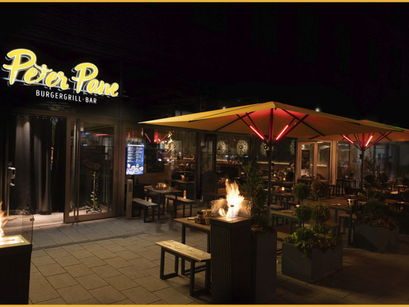 Beleuchtung der Terrasse Gastronomie