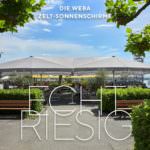 Riesige Zelt-Sonnenschirme direkt kaufen oder anfragen, Beispielbild Gastronomie