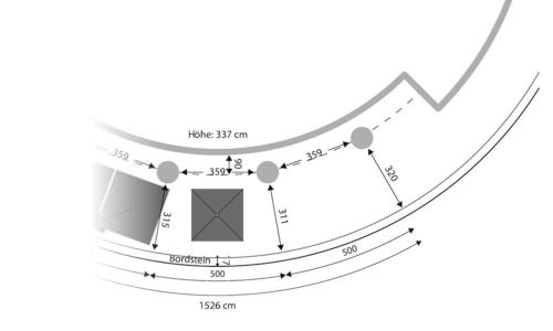 Planung für Zelt-Sonnenschirme