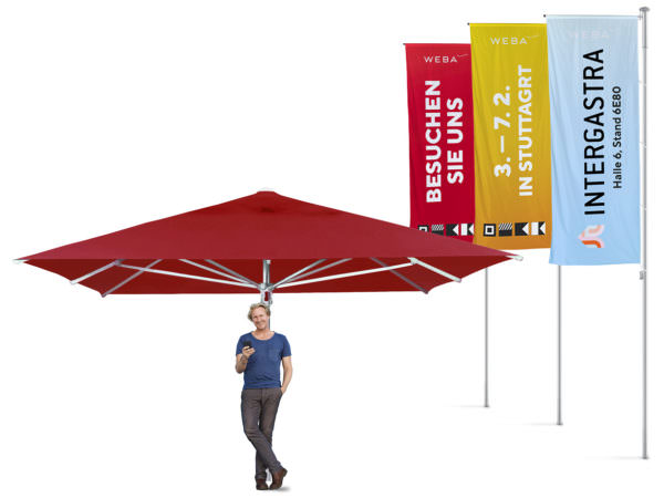 Die Gastro-Spezialisten für Sonnenschirme auf der Intergastra in Stuttgart!