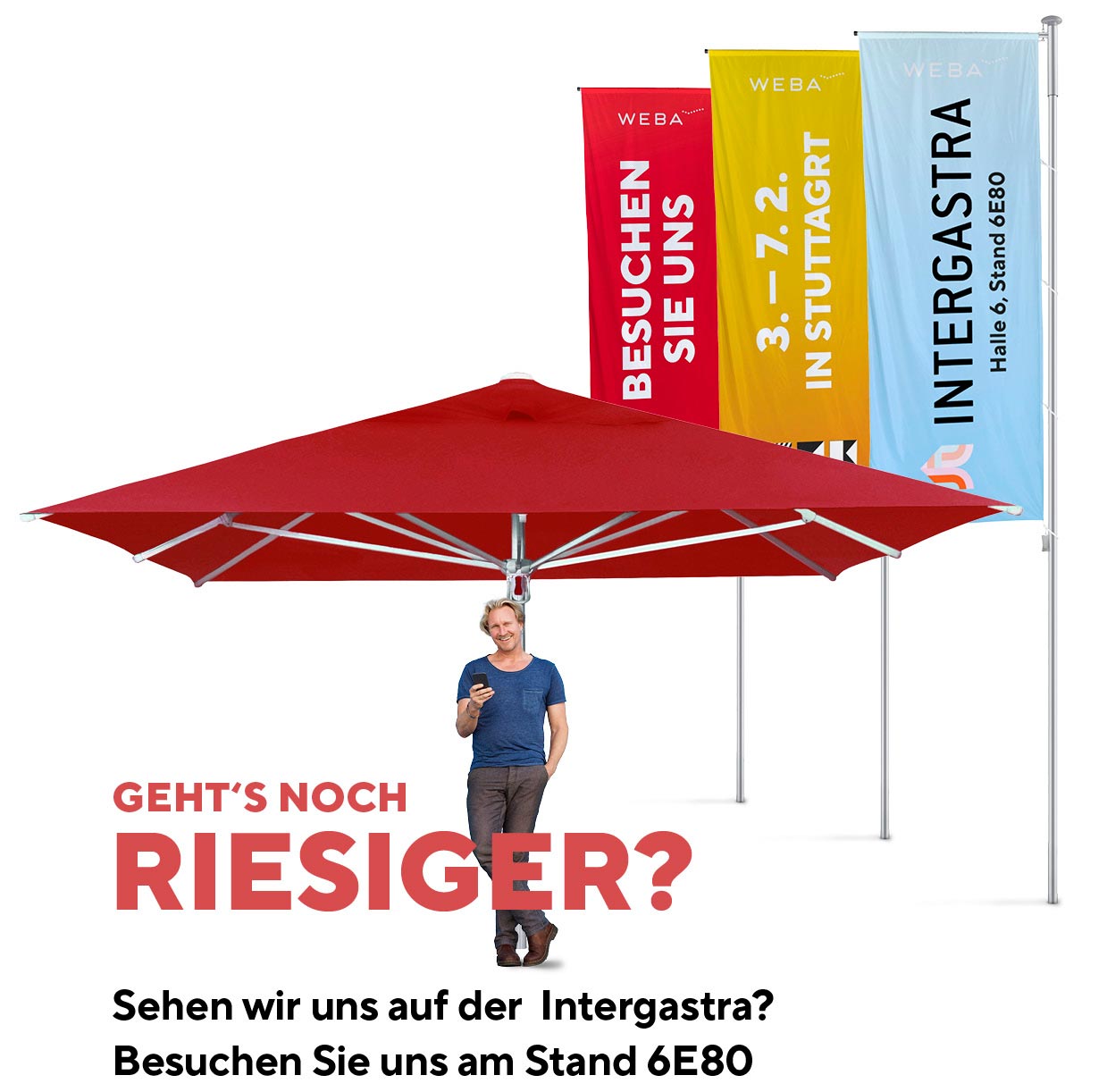 Die Gastro-Spezialisten für Sonnenschirme auf der Intergastra in Stuttgart!