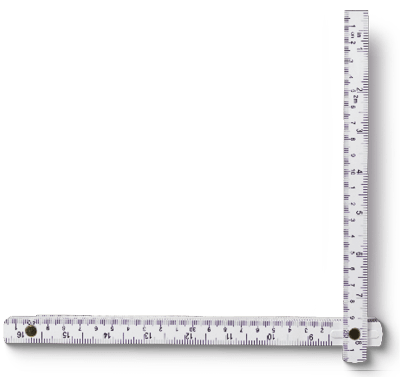 Maßbeispiel mit einem Meterstab.