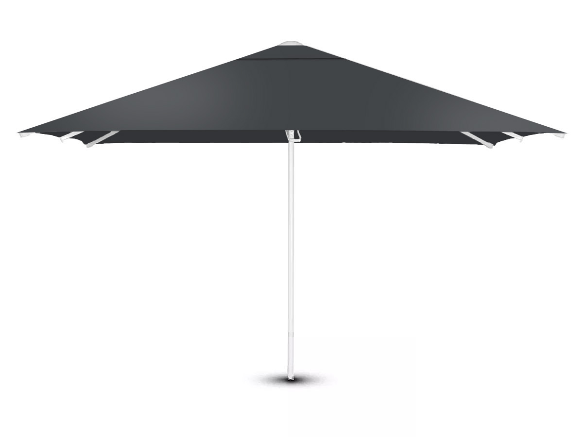 Image-Line-Push Gastro-Sonnenschirm mit Schiebetechnik Dunkelgrau mit Weißem Gestell