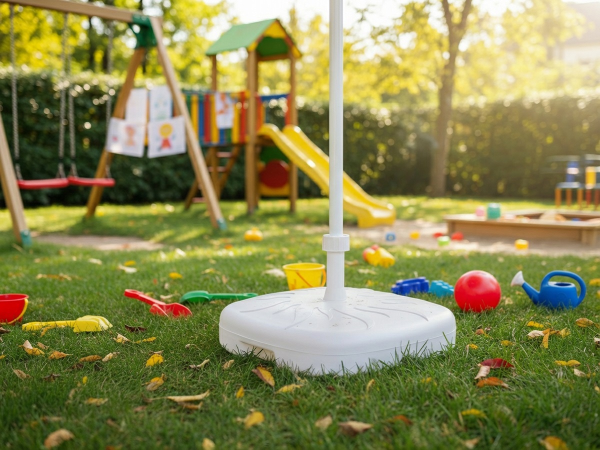 Kunststofffüllständer auf Spielplatz