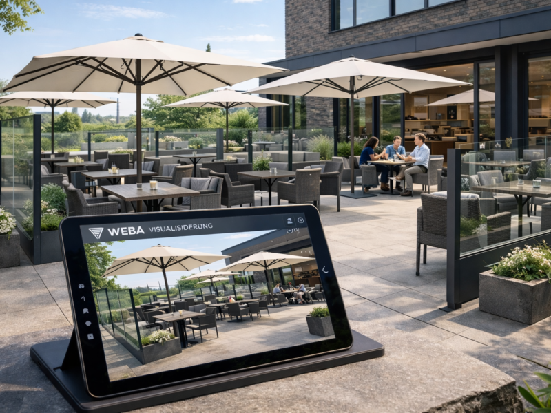 Visualisierung Sonnenschirme WEBA
