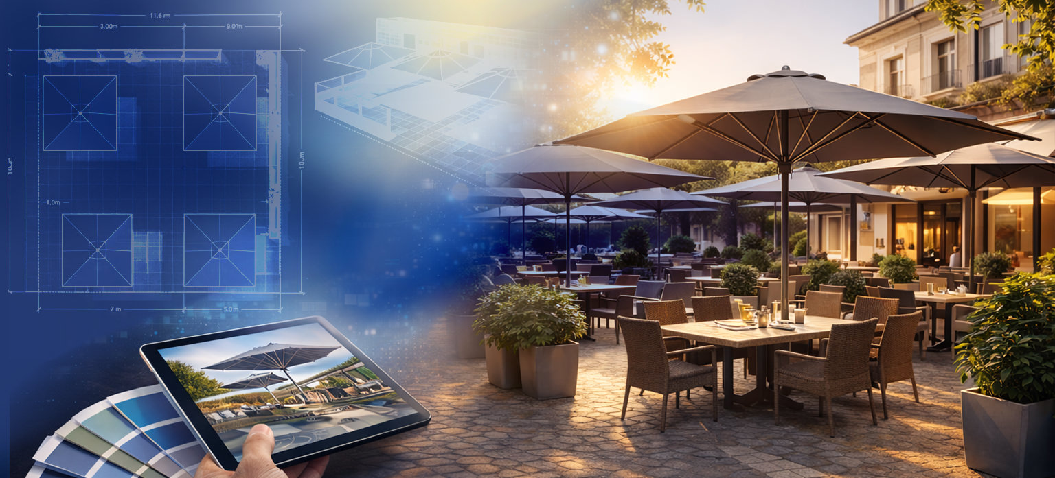 WEBA Sonnenschirm Service – Beratung, Planung und Beschattungslösungen für Gastronomie und Terrassen